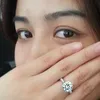 Choucong 브랜드 디자인 여성 쥬얼리 3ct 다이아몬드 925 스털링 실버 약혼 웨딩 밴드 반지 여성을위한