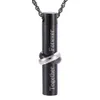 HLN9944 2 anneaux ensemble tenir l'urne cylindrique tenir les cendres urne souvenir bijoux commémoratifs urne de crémation pendentif collier pour animal de compagnie humain A2306