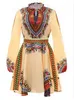 Böhmische afrikanische Kleider, sexy Dashiki, figurbetont, ethnisches Kleid, für Damen, Tribe, Kaftan, modische Tops, schmales lässiges Kleid, bedrucktes Langarmkleid B3743