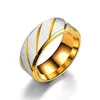 316L Stainless Steel Cross Grain Twill Ring Black Gold Blue Band Rings Tail Finger Rings Couple Ring for Women Men Lovers Jewelry