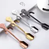 304 stainless steel skeleton coffee spoon Personality skull pattern coffee milk hanging spoon Kitchen skull Candy Spoon 50pcs T1I857