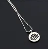20pcs/lot Fashion Necklace Antique Silver Vintage Lotus Flower Charms Pendants Ball Chain Necklace 42+5cm