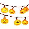 Halloween Dyni Led String Lights 2.5m 20 LED Dekoracje Halloween 3D Wiszące Dyni Czaszki Latarnie Wakacje Wakacje