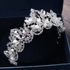 Luksusowa Crown Korona Rhinestone Kryształy Królewskie Ślub Królowa Korony Księżniczka Kryształ Barok Urodziny Party Tiaras Dla Bride Sweet 16 45 * 5