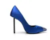королевские синие высокие каблуки свадебные туфли