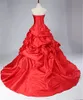 Novo elegante vestido de baile vermelho bordado preto quinceanera vestidos 2018 por 15 anos doce 16 Prom festa vestido de baile QC1002