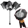 가운데 손가락 우산 비 Windproof Yours Umbrella 창조적 인 접는 파라솔 패션 영향 검은 우산 OOA4505