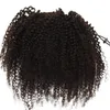 Kinky Curly Hair 1pc 100g Pieces 14-24Inch High Fashion Ponytail Remy Mänskliga hårklipptillägg