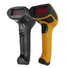 Freeshipping nieuwste zwart / geel ABS + PC Antiknock Design USB 2.0 Handheld barcodelezer, laserbalkcodescanner voor POS-pc