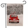 크리스마스 겨울 눈송이 자동차 양면 인쇄 정원 플래그 산타 클로스 홈 장식 플래그 해피 축제 가구 매달려 플래그