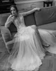 Ester Haute Couture 2019 Long Sleeve Wedding Dresses V Neck Illusion Lace Bridal Gown robe de mariée Beach Backless Wedding Dress Custom