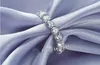 Gioielli di moda da donna di marca Full Round 4mm Diamond S925 Anello da fidanzamento per fidanzamento con gioielli in argento per donna