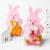 Cookie Packaging Cute Candy Rabbit Bear Fox Cartoon Plastic Bags For Biscuits Snack Baking Package With Card Head