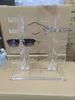 SF DHL 10Pairs PVC Sunglasses Exibição de óculos destacáveis ​​Armazenamento Rack Transparente Plástico Sunglass Display Stand para loja