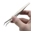 Grafting eyelash tweezers elbow Stainless steel tweezers dolphin clip gold feather clip beauty tools precision tweezers