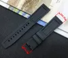 Uhren-Bands Naturgummi-Gurtband 22mm 24mm Schwarz-blaue rote Yelllow-Armband-Armband für // Band-Logo on1