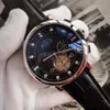 En iyi İsviçre marka lüks Saat Otomatik Hareketli Kendinden Rüzgarlı Saatler MoonPhase Gerçek Deri Saat Tourbillon Gentleman İş Saati Klasik