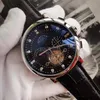 탑 스위스 브랜드 럭셔리 시계 자동식 무브먼트 자동 바람 시계 MoonPhase 리얼 가죽 시계 Tourbillon Gentleman Business Watch Classic