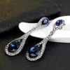 Diamant kristal water drop oorbellen noppen