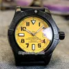 Yeni 45mm Tarih Seawolf A1733010 Siyah Dial Otomatik PVD Siyah Çelik Kılıf Kauçuk Kayış Yüksek Kaliteli Spor Kedileri Saatler Merhaba Watch195a