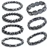 Preto Hematita Magnética Contas Pulseiras Moda Preto Hematita Magnética Pulseira para mulheres dos homens Pulseiras de Contas