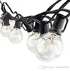 25 Fuß G40-Globus-Lichterkette, Lichterkette mit 25 klaren Glühbirnen, Innen- und Außenleuchte, Gartenparty, Hochzeitsdekoration