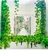 2,2 milhões de plantas falsificados artificiais verde flor do casamento vegetação guirlanda decoração Folhas da hera Artificial Grape Vine baratos