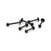 Punk 16G roestvrijstalen lip Piercing Bar Ball Labret Ring Stud ear Tragus kin Body sieraden 6 8 10 12mm342a