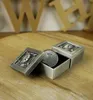 Bear First Curl en Tooth Box Pewter Finish Birthday Party Keepsake met gegraveerde vlinder Essentials pasgeboren doopcadeau