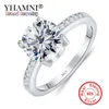 YHAMNI 2018 New Arrival 2 Carat CZ Diamant Ring 100% 925 Sterling Silver Wedding Ring Jewelry Gift Promotion For Women XJZ311