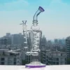 Огрозистые стеклянные бонги бабботер с кальян с катушками Perc Water Tipes Shisha Oil Righs для курения 14 -миллиметровый сустав