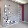 Kostenloser versand J3 Große Schmetterling Rebe Blume Vinyl Abnehmbare Wand Aufkleber Baum Wand Kunst Aufkleber Wandbild für Wohnzimmer Schlafzimmer wohnkultur