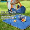 Kumping koc plażowy mata piknikowa, wielofunkcyjna wędrówka Tarp Wodoodporna torba składana Lekka kompaktowa ziemia zewnętrzna