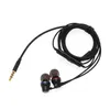 Micro auricolari sportivi In Ear da 3,5 mm in metallo colore nero per auricolare per cellulare con microfono