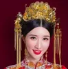 Novia, flor de oro chino, vestido antiguo, ropa para la cabeza, peluquería, vestido de boda, accesorios para el cabello.