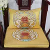 Custom Luxury Thicken Dining Chair Cushion Seat Pad Comfort Chinese Silk Satin Sponge Non-slip Armchair Elbowchair Sofa Sits Mats Home Decor Lumbar Pillow