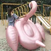 200 cm büyük altın flamingo yatak su yüzen yetişkin şezlong sandalye şişme yüzen sal su spor tüpleri hayvan hava yatağı