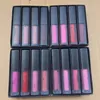 새로운 뜨거운 아름다움 누드 사랑 에디션 Lipgloss 액체 매트 미니 립스틱 세트 4pcs / 세트 핑크 누드 뷰티 립스틱 DHL 배송 + 선물