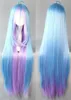 Ladies 100cm multi-color Long no game no life Shiro Anime Cosplay Costume Wig