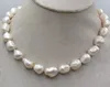 Южное море белый барокко жемчужное ожерелье 18 " Ил 12-14 мм