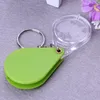 Lupa plegable de lupa de 10X Lente de vidrio de mano plástico Portátil Llaupa Lupa verde naranja
