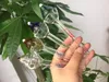 Quality 5.5"inch newest heady thick colorful dolphin hand glass oil burner Pipes Glass Oil tube pipe Colorful Smoking oil Pipes