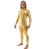 instnovo men latex بدلة أسود لامع لامعة من الجوارب المعدنية مقطوعة الرأس zentai بدلة كاملة الجسم وحدة البشرة البشرة المخصصة