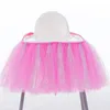 Tutu Gonna per sedia Filato netto Ornamento per tavolo per bambini Multi colore Decorazione per feste di compleanno per bambini Sedie Vendita calda 28mr ff