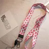 Universal cell phone Cartoon Lanyard strawberry leaves flowers Neck Straps Keys ID Card Gym Phone Chain Long Hanging strap for iphone xiaomi