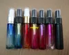 100Pcs/Lot High quality 10ml Gradient Color Spray Empty Perfume Bottle 10cc Thick Glass bottles Durable For Travel