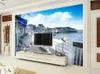 Papel de parede de paisagem de coqueiro personalizado para quarto de crianças sala de estar quarto tv sofá parede de fundo papel de parede não tecido