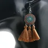 High Quality Bohemian Fashion Sun Tassel Fringe Dangle Earring Eardrop Hook Earrings For Women Jewelry 12 Colors