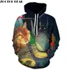 3D Cat Print Hoodies Men Sweatshirts Tracksuits Casual Male Fashion Tops Drop Ship Cartoon  Brand Pullover