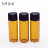 1ml 2ml 3ml 5ml mini glass packaging bottles Essential Oil Bottle Orifice Reducer Cap Lids Brown Glass Vials Jar